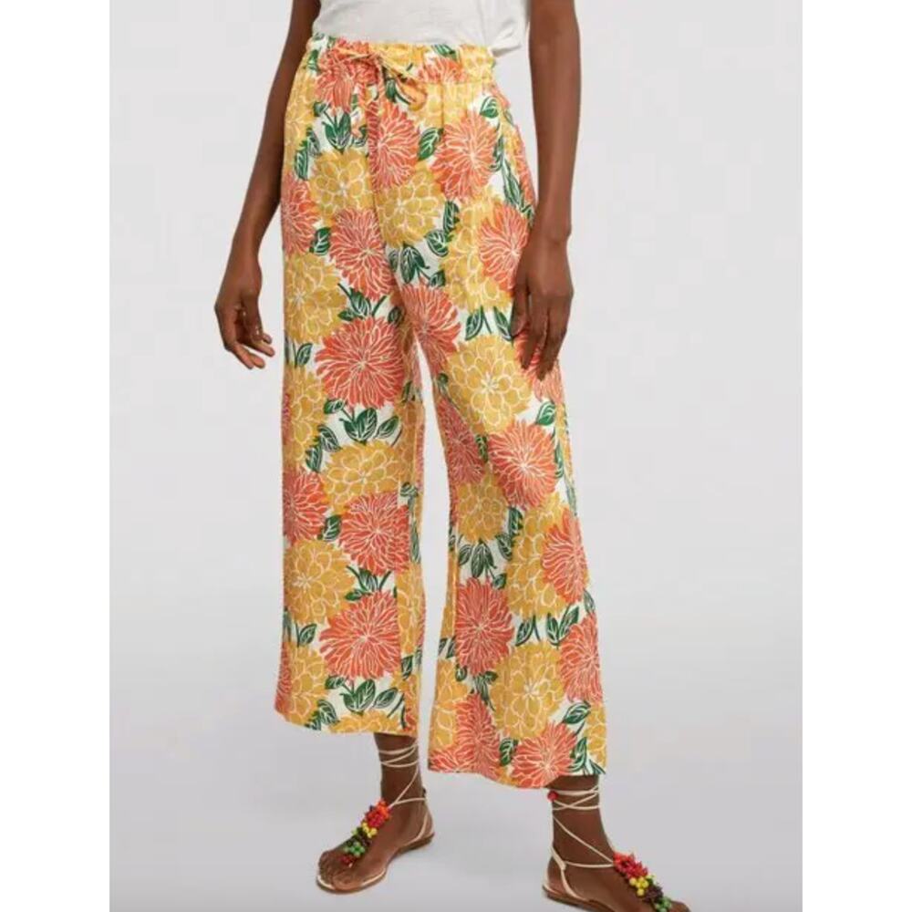 Faithfull The Brand Brielle Trousers in the Mariposa Floral Print sz US 6/M